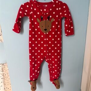 Carter's Red Polka Dot Reindeer One Piece